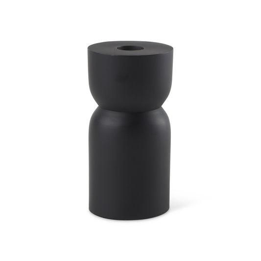 5" Black Metal Tabletop Pillar Candle Holder