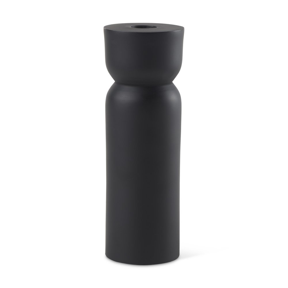 8" Black Metal Tabletop Taper Candle Holder