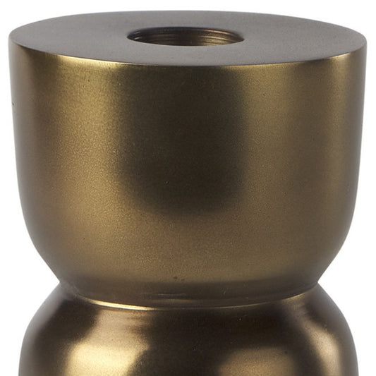 5" Gold Metal Tabletop Taper Candlestick