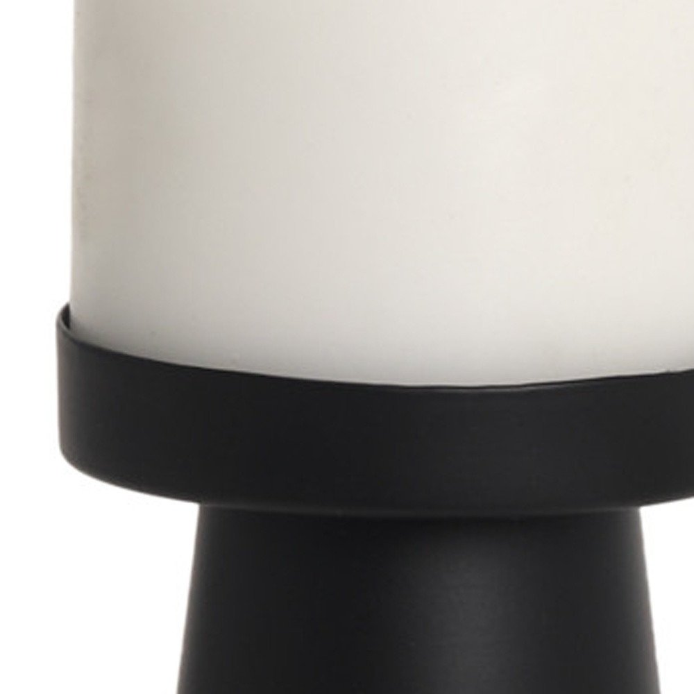 8" Black Metal Tabletop Pillar Candle Holder