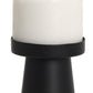 8" Black Metal Tabletop Pillar Candle Holder