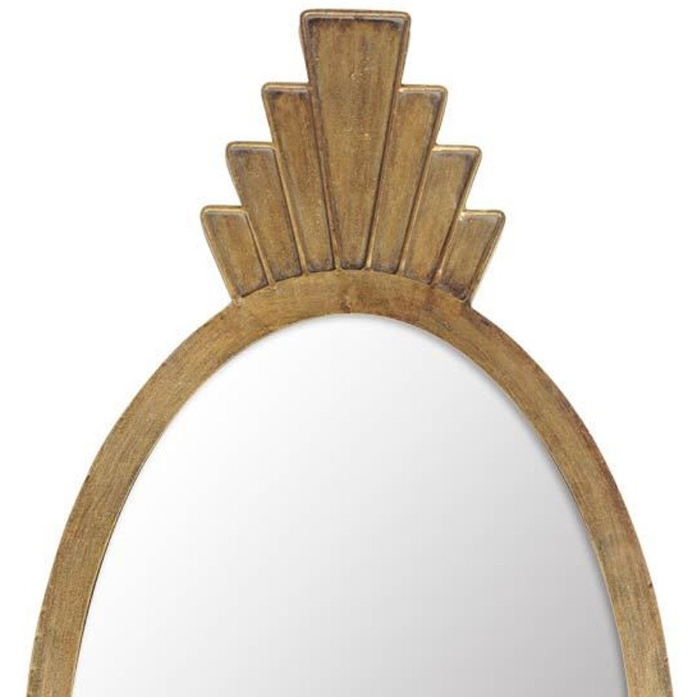 28" Gold Mirrored Metal And Glass Wall Sconce Candle Holder