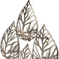 18" Champagne Distressed Botanical Leaf Metal Wall Sconce Candle Holder