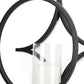 6" Black Quatrefoil Metal And Glass Wall Sconce Candle Holder