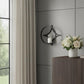 6" Black Quatrefoil Metal And Glass Wall Sconce Candle Holder