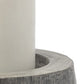7" Gray Distressed Abstract Ceramic Tabletop Pillar Candle Holder