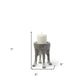 7" Gray Distressed Abstract Ceramic Tabletop Pillar Candle Holder