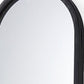 25" Black Mirrored Metal Wall Sconce Candle Holder