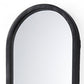 25" Black Mirrored Metal Wall Sconce Candle Holder