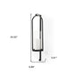 24" Black Abstract Metal Wall Sconce Candle Holder