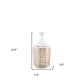15" Clear And Natural Glass Round Floor Vase With Wrapped Rattan