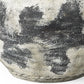 15" Black And White Ombre Ceramic Amphora Floor Vase