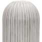 16" Gray And White Striped Ceramic Cylinder Floor Vase
