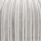 21" Gray And White Striped Ceramic Cylinder Floor Vase