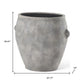 24" Gray Ceramic Amphora Floor Vase