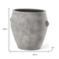 24" Gray Ceramic Amphora Floor Vase