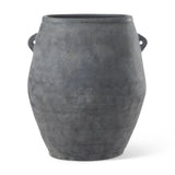 32" Gray Ceramic Amphora Floor Vase