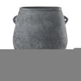 32" Gray Ceramic Amphora Floor Vase