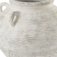 16" Cream Ceramic Amphora Floor Vase