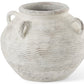 16" Cream Ceramic Amphora Floor Vase