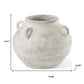16" Cream Ceramic Amphora Floor Vase