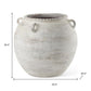 22" Cream Ceramic Amphora Floor Vase