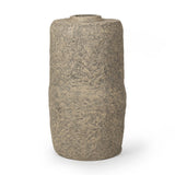 33" Gray Paper Mache Cylinder Floor Vase