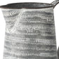 8" Gray And White Striped Metal Jug Vase