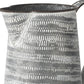 8" Gray And White Striped Metal Tapered Jug Vase