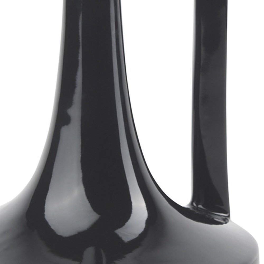 8" Black Ceramic Jug Vase