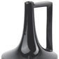 8" Black Ceramic Jug Vase