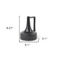 8" Black Ceramic Jug Vase
