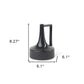 8" Black Ceramic Jug Vase