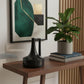 8" Black Ceramic Jug Vase