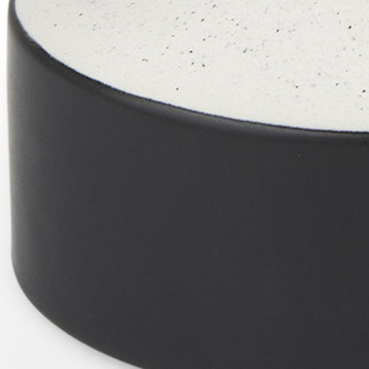 8" Black And White Ombre Ceramic Jug Vase