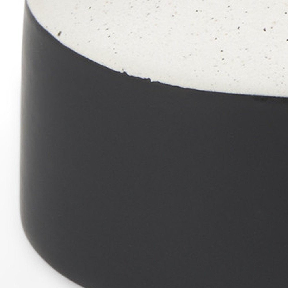 10" Black And White Ombre Ceramic Jug Vase