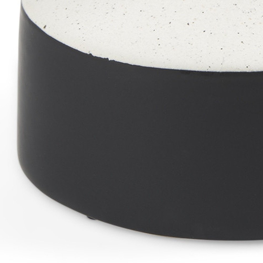 10" Black And White Ombre Ceramic Jug Vase