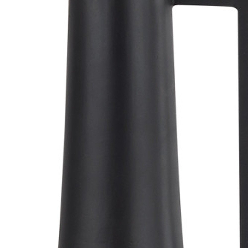 18" Black Metal Jug Vase
