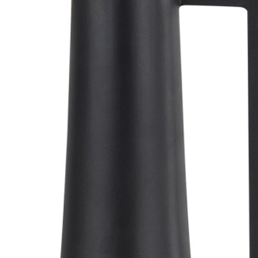18" Black Metal Jug Vase