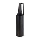 24" Black Metal Jug Vase