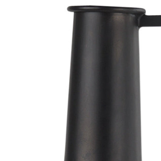 24" Black Metal Jug Vase