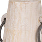 7" Light Brown Solid Wood Cylinder Jug Vase