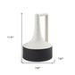 12" Black And White Ombre Ceramic Jug Vase