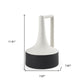 12" Black And White Ombre Ceramic Jug Vase