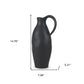 15" Black Ceramic Bud Jug Vase