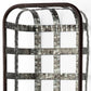 17" Black And Clear Glass Bottle And Metal Wall Vase