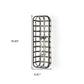 17" Black And Clear Glass Bottle And Metal Wall Vase