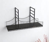 12" Black Metal Novelty Wall Mounted Accent Shelf