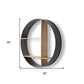 36" Black And Brown Metal And Wood Circular Multi Tier Shelf