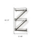 21" Gunmetal Gray Metal Novelty Wall Mounted Accent Shelf